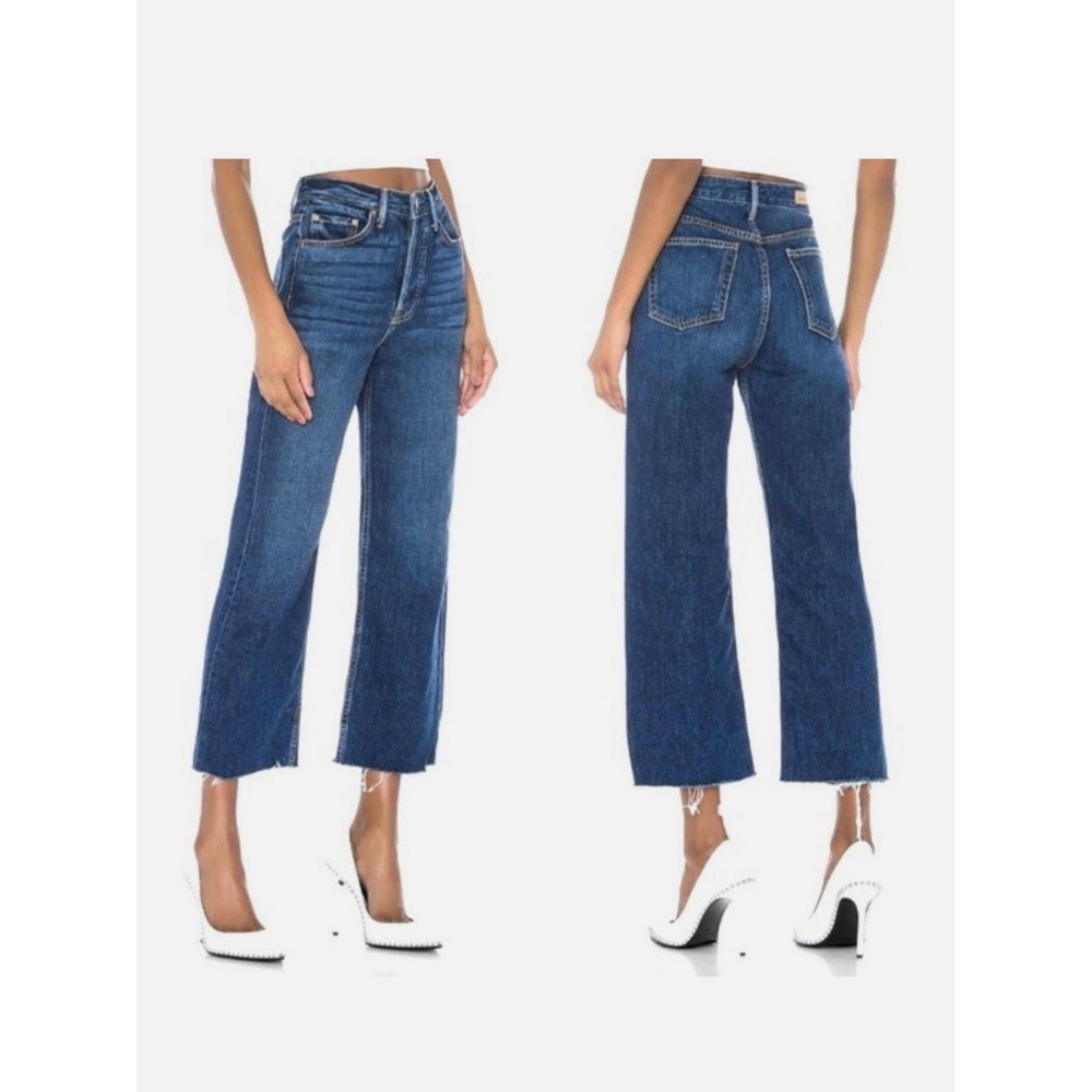 Grlfrnd Bobbi Viva Forever Crop Wide Leg Flare Jeans High Rise Women's size 25